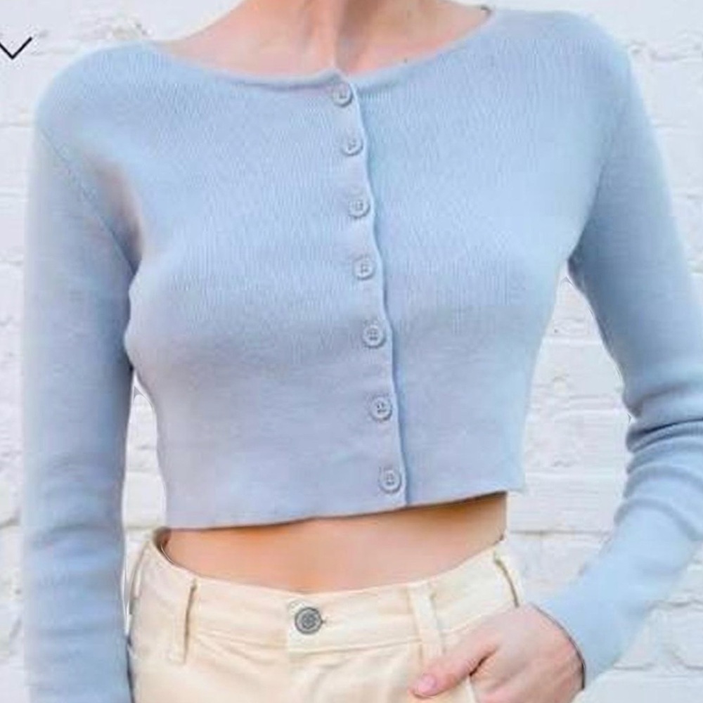 Brandy Melville light blue knit cardigan